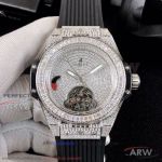 Perfect Replica Hublot Big Bang Full Diamond Tourbillon 43mm Watch